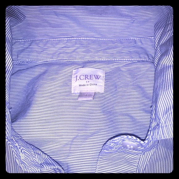J crew pin stripe blue ss shirt - Picture 1 of 6